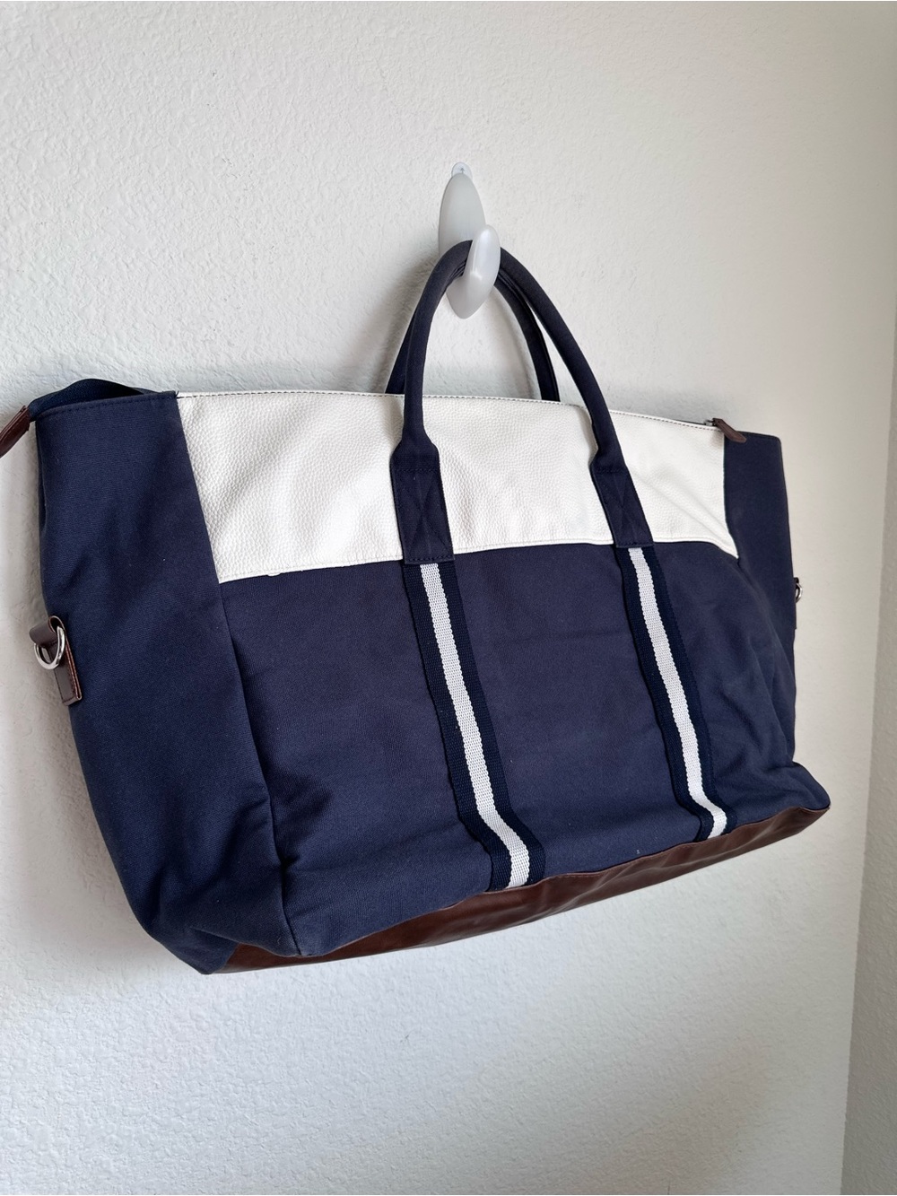 Polo Ralph Lauren Duffle Gym Carry On Weekender Travel Bag Navy Blue - Picture 6 of 14